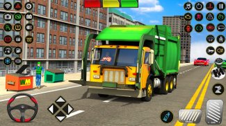 कचरा ट्रक सिम्युलेटर सड़क से हटकर कचरा चालक खेल screenshot 1