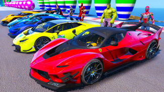 Superhero Car Stunt GT Racing screenshot 0