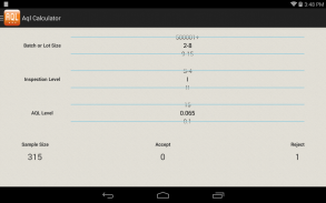 AQL Calculator screenshot 1