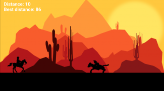 Racing Cowboy - arcade runner screenshot 1