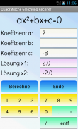 Quadratische Gleichung Rechner screenshot 1