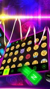 Neon Beam Piano Lights Keyboard Theme screenshot 1