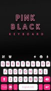 Pink Black Chat Keyboard Theme screenshot 3