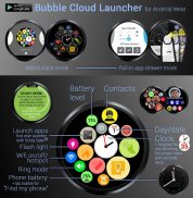 Bubble Cloud Tile Launcher Watch face (WearOS) screenshot 8