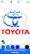 Cars Logo Color by Number: Pixel Art Coloring Book screenshot 5