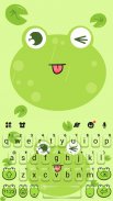 Cute Frog Tongue Keyboard Theme screenshot 2