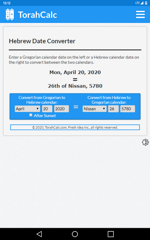 TorahCalc - Torah Units, Gematria, Calendar Tools 1.9.1 Descargar APK ...