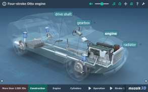 Motor Otto de cuatro tiempos en 3D educativo screenshot 0