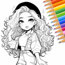 Cute Drawing : Anime Color Fan