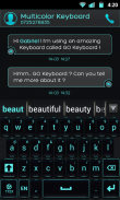 GO Keyboard Black Cyan Theme screenshot 2