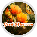 Good Afternoon Flowers Sticker Icon