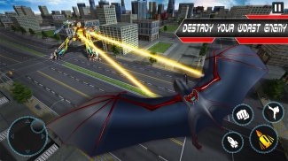 Bat Robot Car Game - Tornado Robot moto bike game screenshot 1