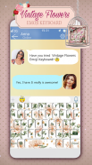 Vintage Flowers Emoji Keyboard screenshot 2