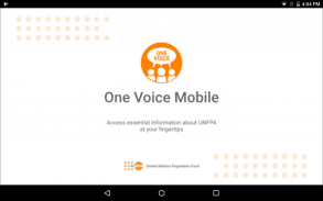 UNFPA One Voice Mobile screenshot 1