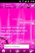 Pink Theme GO SMS screenshot 1