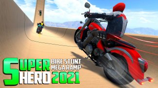 Superhero Bike Game Stunt Race screenshot 5