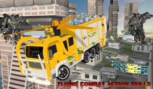 City Garbage Truck Flying Robot-Trash Truck Robot screenshot 0