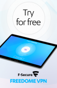 FREEDOME VPN Unlimited anonymous Wifi Security screenshot 1
