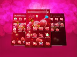 Rot rose Liebe-APUS launcher-freies Thema screenshot 1