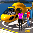 Helicopter Taxi Tourist Transport Icon