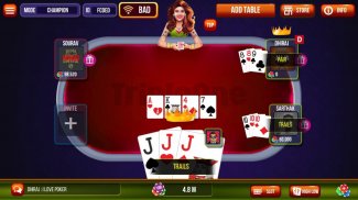 Triple One Poker & Teen Patti (3 Patti, Teenpatti) screenshot 0