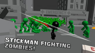 Stickman Killing Zombie 3D screenshot 1