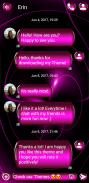 SMS Tema küre pembe 💕 siyah screenshot 4