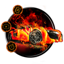 Flaming Car Sports Wallpaper Animasi Tema Peluncur Icon