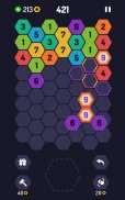 UP 9 Puzzle hexa ! Faites 9 en mixant les nombres screenshot 3