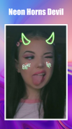 Neon Horns Devil - Neon Devil Crown Photo Editor screenshot 5