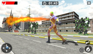 Flying Speed Flame Hero- Flame Hero Robot Game screenshot 7