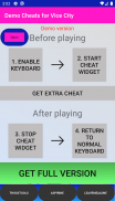 Cheats Keyboard Demo for Vice City screenshot 0