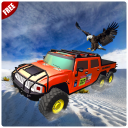 White Desert Truck Racing Drive Icon