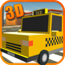Blocky Taxi verrückt Sim 3D Icon