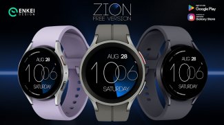 ZION Blue - digital watch face screenshot 10