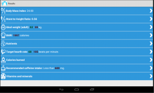 Health Calc screenshot 1