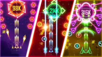 Glow Geometry Space Shooter screenshot 1