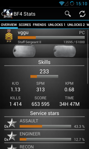 Battlefield Bf4 Stats 1 下载android Apk Aptoide