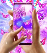 Pink butterfly live wallpaper screenshot 5