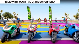 Superheroes Bike Stunt Racing screenshot 7