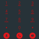 Dialer theme Droid L Red