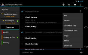 Car Maintenance List FREE screenshot 1