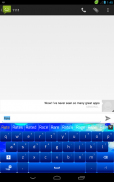 GO Keyboard Simple Blue Theme screenshot 3