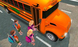 Autobús escolar que conduce 3D screenshot 3