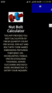 Nut Bolt Calculator screenshot 1