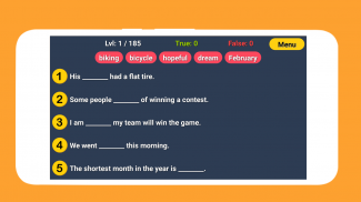 English Word Fill screenshot 1