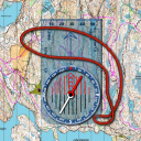Orienteering Compass & Map Icon