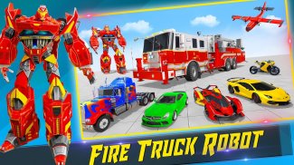 Fire Truck Robot Car Game screenshot 7