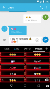 Red Snake Emoji Keyboard Theme screenshot 3