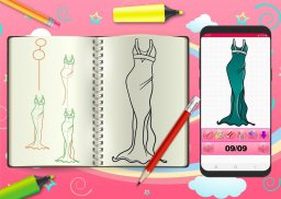 Learn To Draw Princess Dress Step By Step screenshot 1